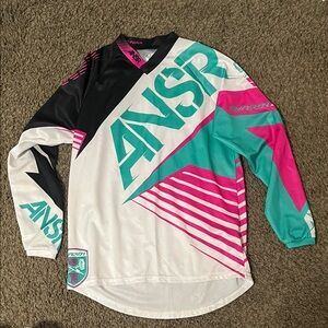 NSR Womens Teal and Pink Long Sleeve Jersey